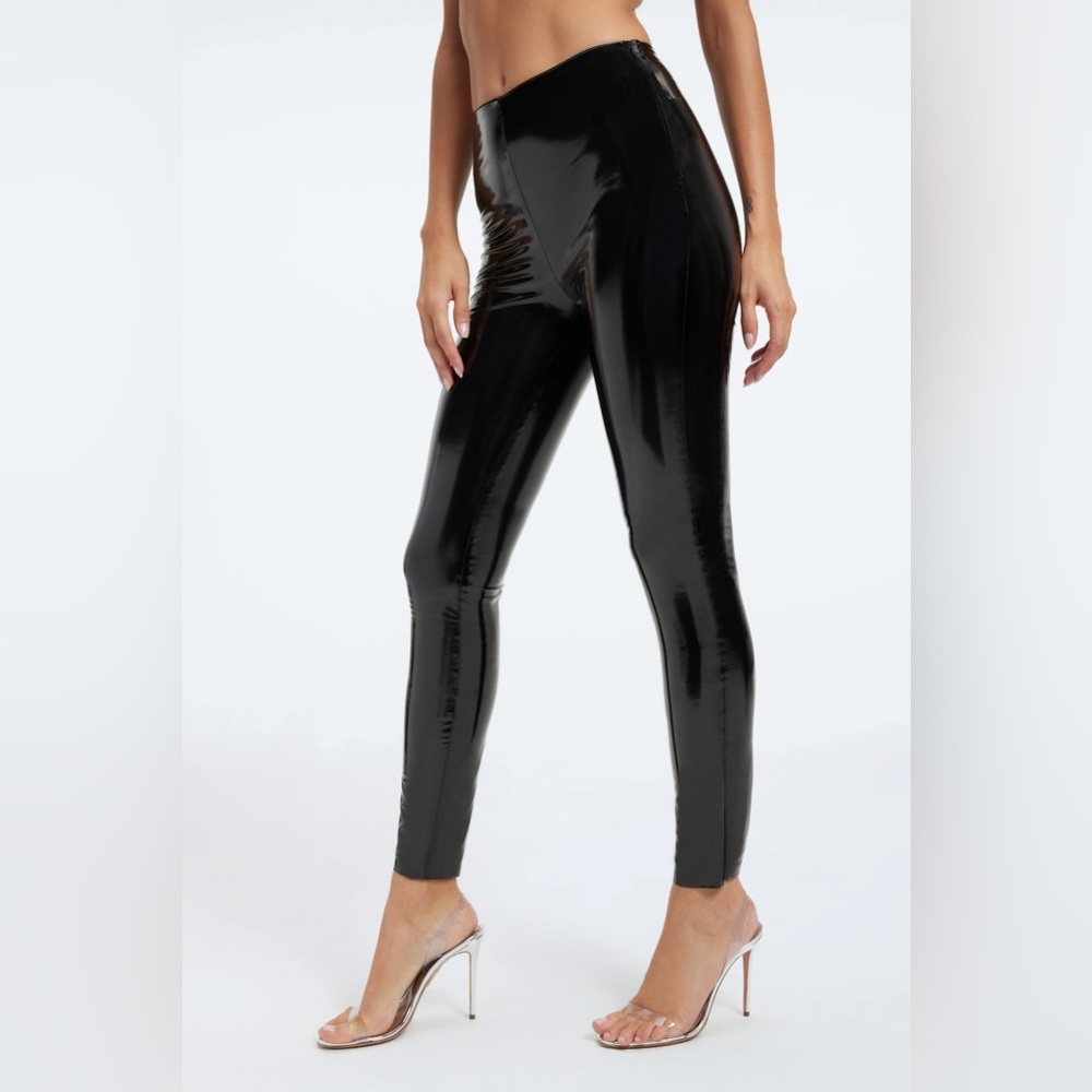 Good American Vinyl Leggings Size 3 Size Large - Like New